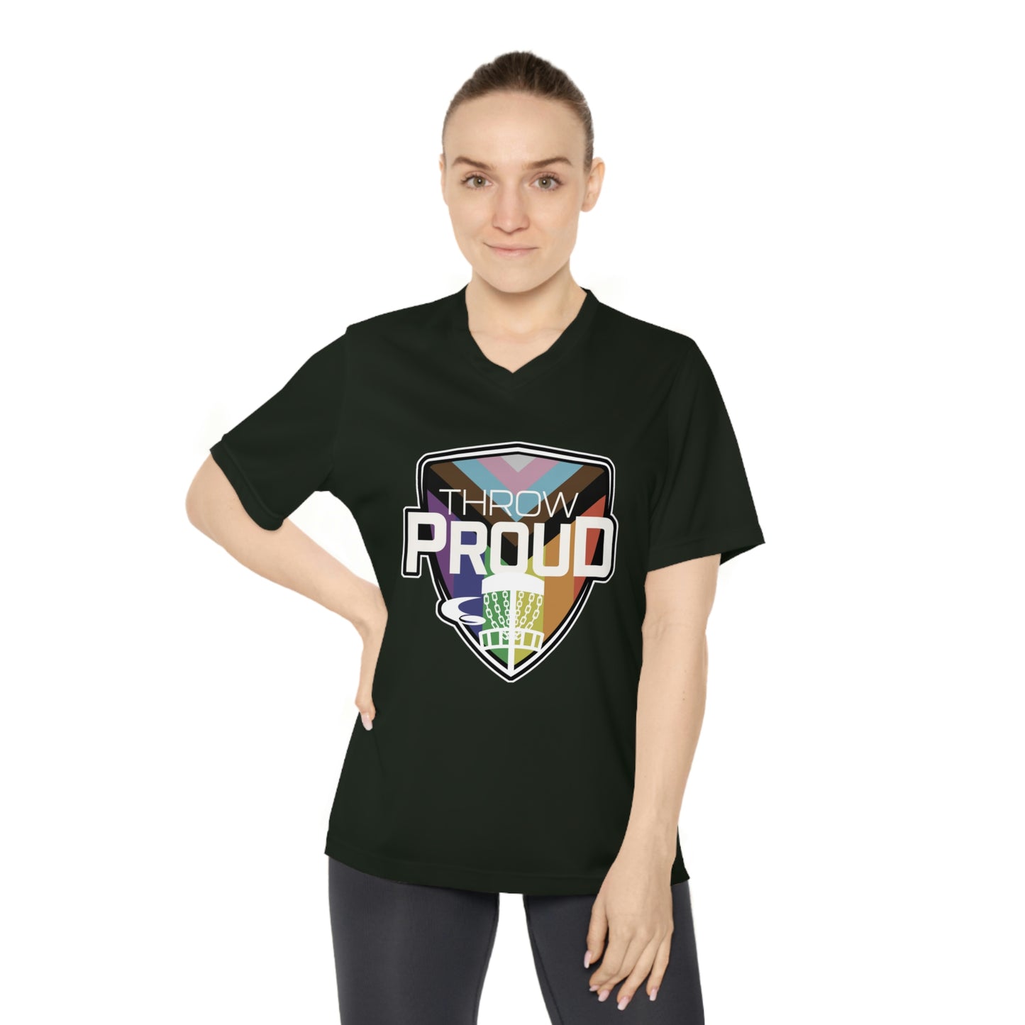 Progress Pride logo jersey, feminine cut