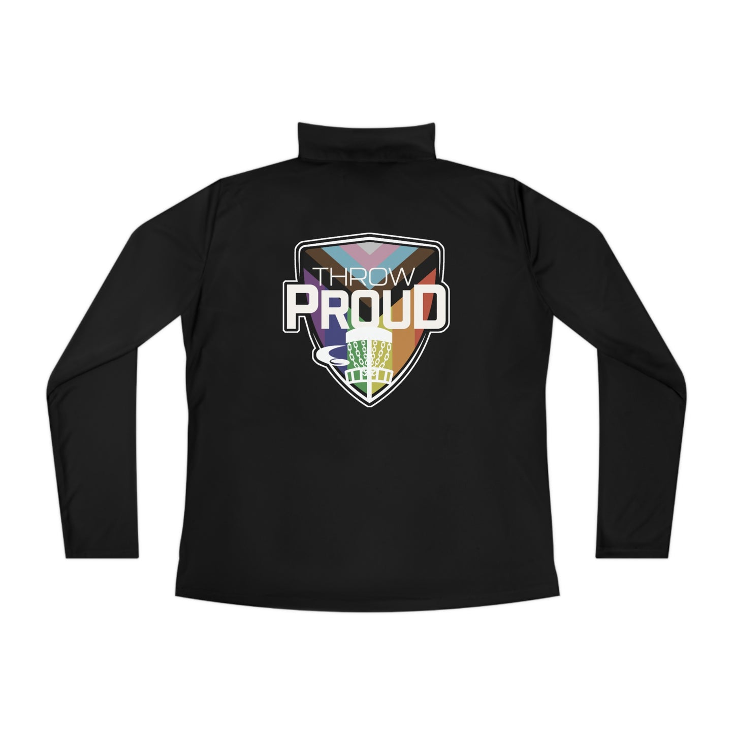 Progress Pride Logo Quarter-Zip Pullover - feminine cut