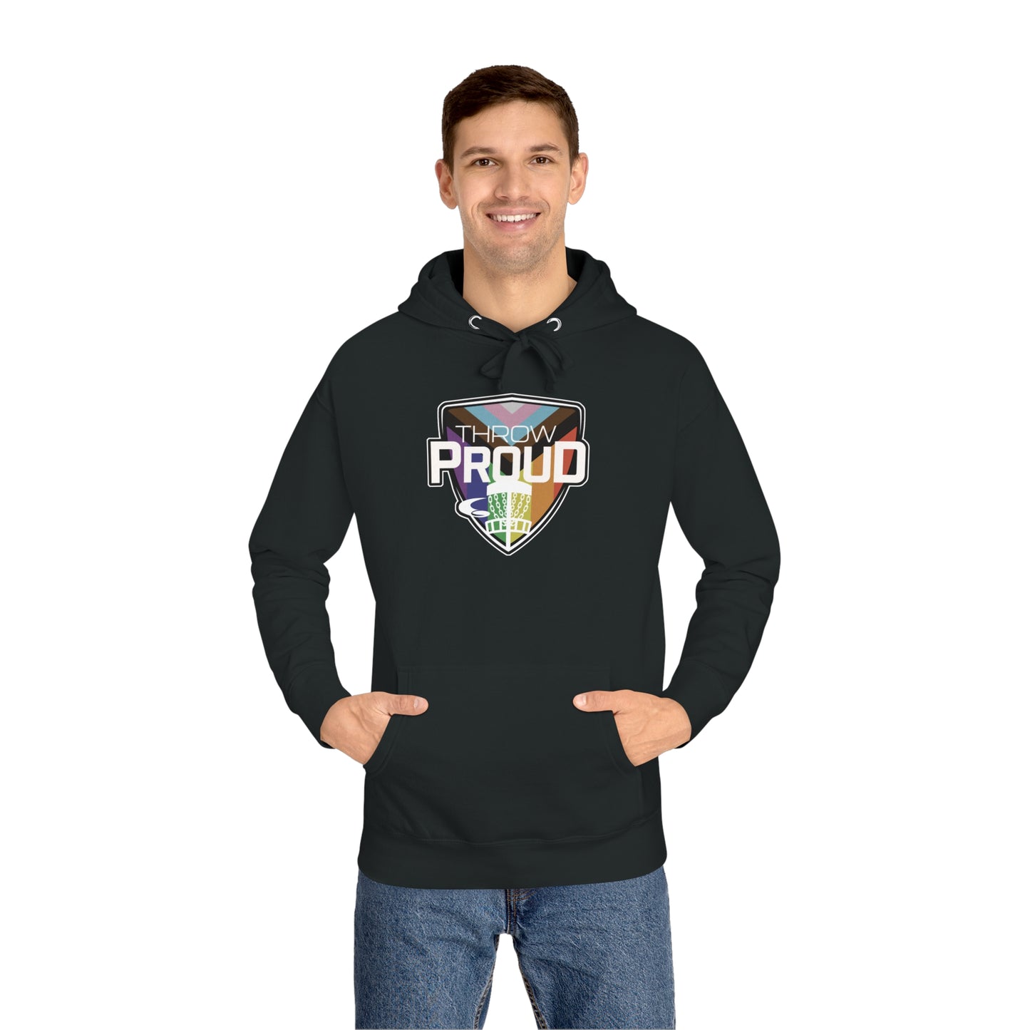 Progress Pride logo pull-over hoodie