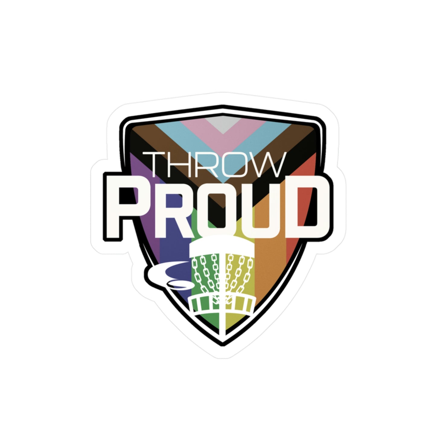 Throw Proud Progress Pride Logo Sticker