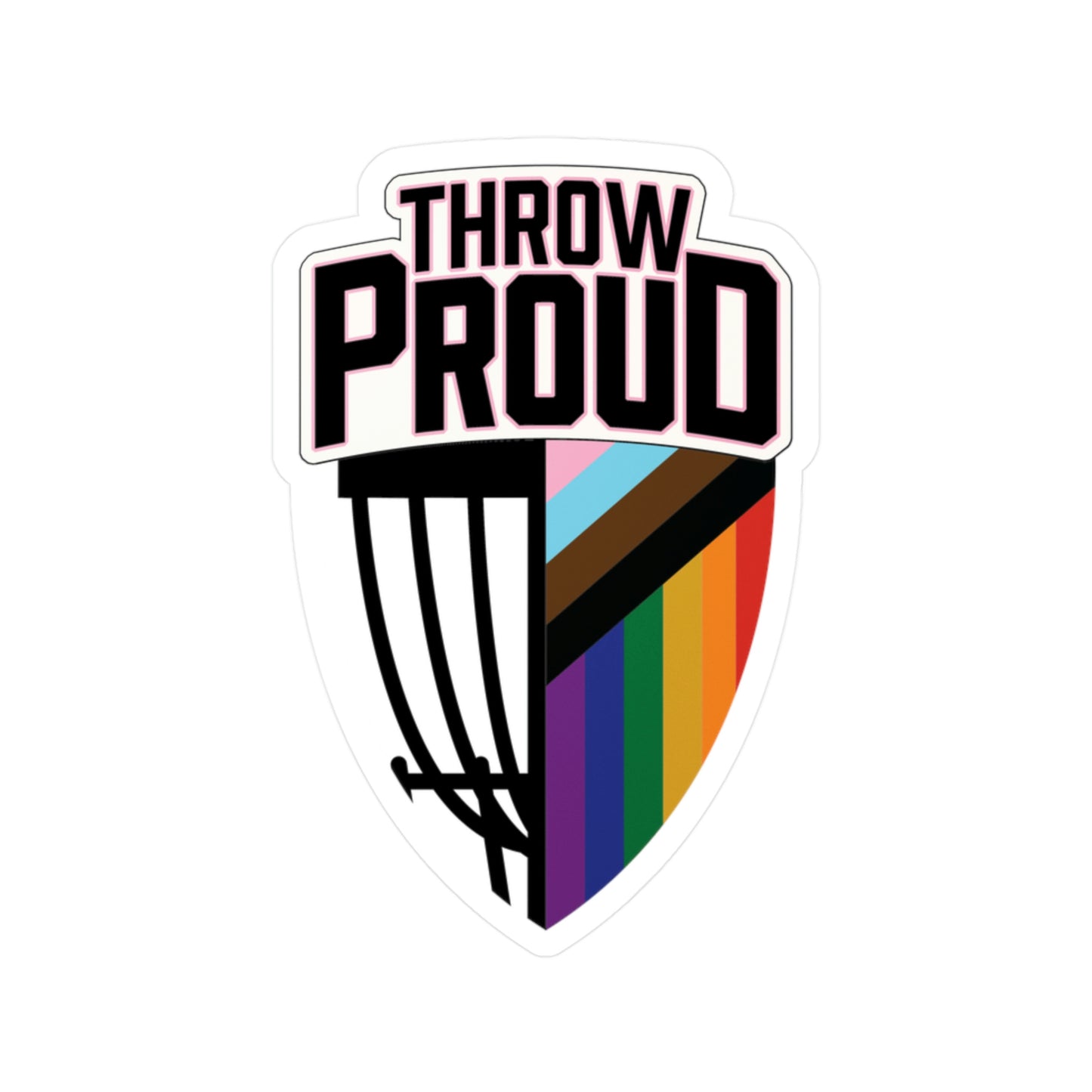 Throw Proud Shield Sticker